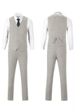 Retro Slim Fit Herringbone Tuxedos Herringbone 3 Piece Men's Suits(upgrade version)