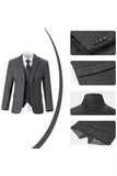 Retro Slim Fit Herringbone Tuxedos Herringbone 3 Piece Men's Suits(upgrade version)