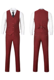 Retro Slim Fit Herringbone Tuxedos Herringbone 3 Piece Men's Suits(upgrade version)