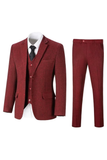 Retro Slim Fit Herringbone Tuxedos Herringbone 3 Piece Men's Suits(upgrade version)