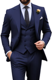 Mens Suit Slim Fit 3 Piece Suit Men Formal Tuxedo Set Casual Wedding Prom Groom Suits