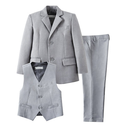 ly1687 Light Grey Formal Classic 5 Piece Boys Suits