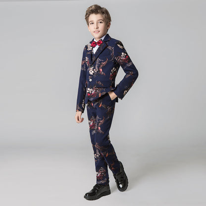 ly1216 Unique Design Slim Fit Modern 5 Piece Boys Suits