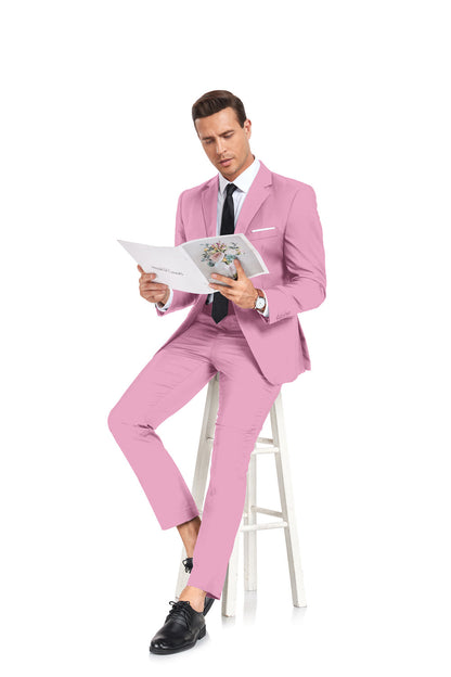 ly1196 Pink Two Button 2 Pieces Men's Suits Jacket+Pants