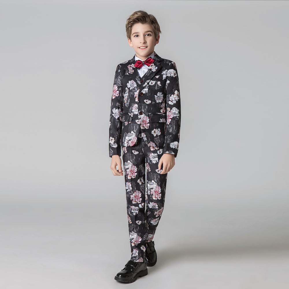 ly1215 Unique Design Slim Fit Modern 5 Piece Boys Suits