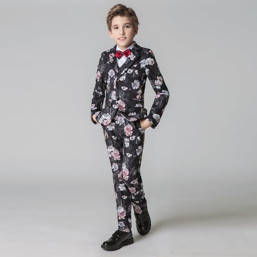 ly1215 Unique Design Slim Fit Modern 5 Piece Boys Suits