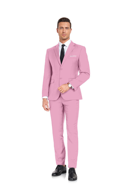 Pink Two Button 2 Pieces Men's Suits Jacket+Pants