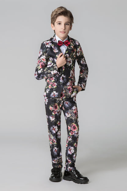 Unique Design Slim Fit Modern 5 Piece Boys Suits