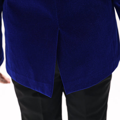 ly1278 Royal Blue Velvet 5 Piece Boy's Formal Tuxedo Suits