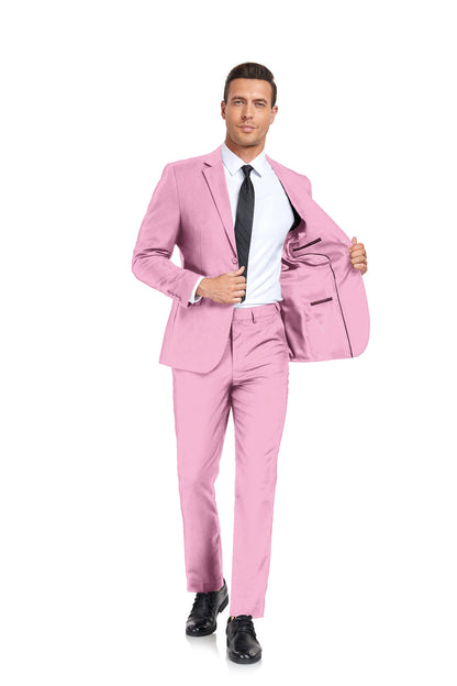 ly1196 Pink Two Button 2 Pieces Men's Suits Jacket+Pants