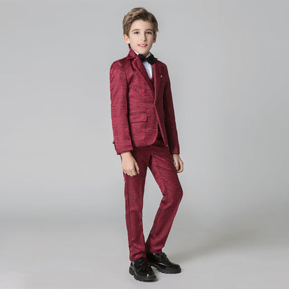 ly1207 Unique Design Slim Fit Modern 5 Piece Boys Suits