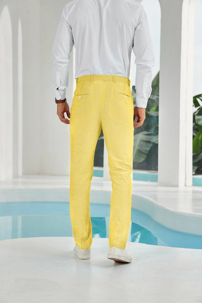 ly1112 Seersucker Striped Men's Summer Pants