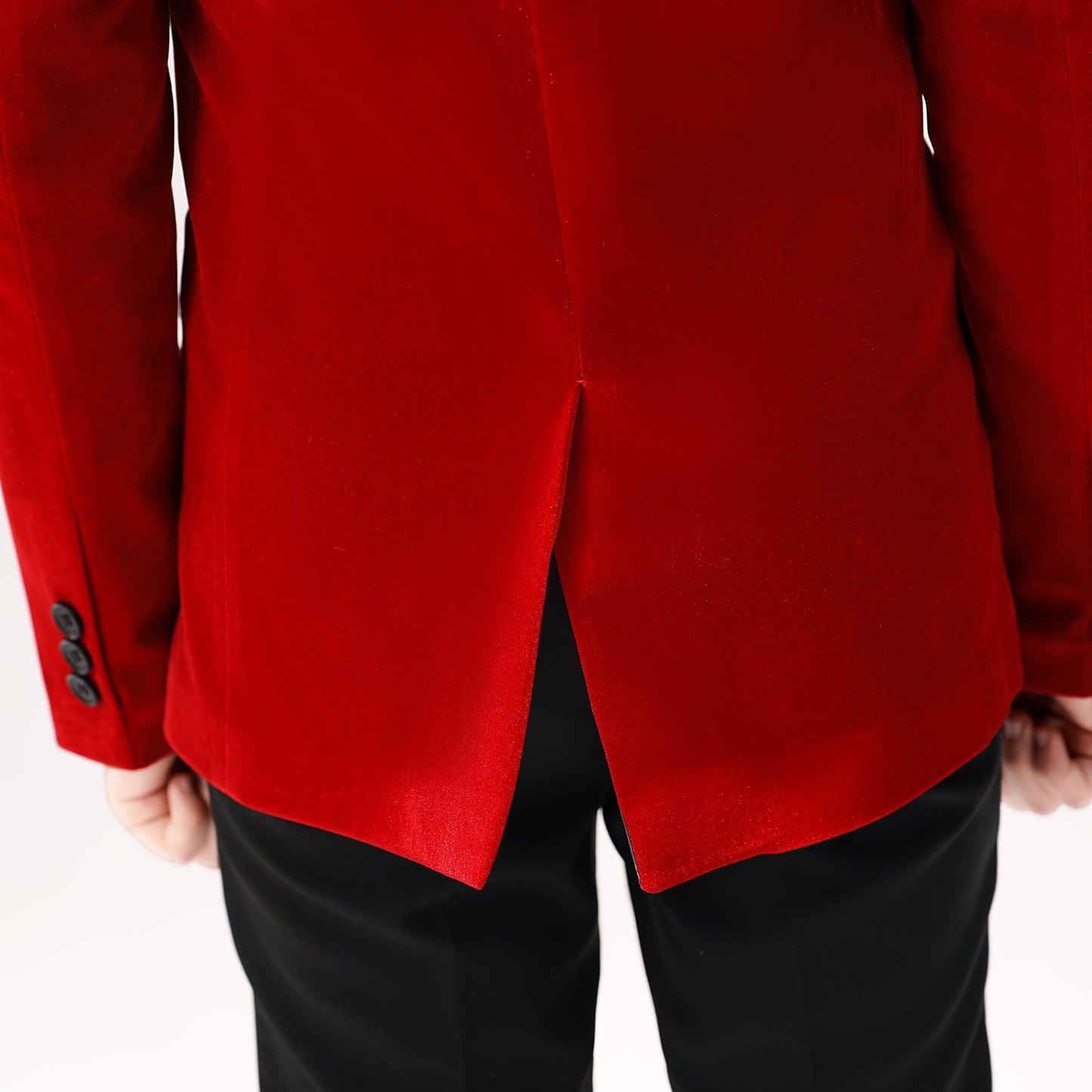 ly1269 Red Velvet 5 Piece Formal Wear Boys Tuxedo Suits