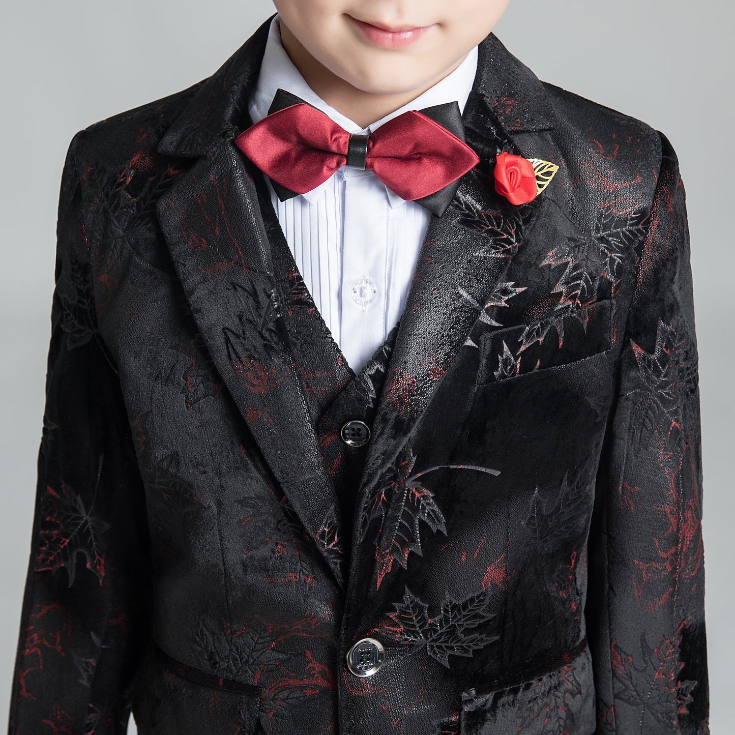 ly1233 Unique Design Slim Fit Modern 5 Piece Boys Suits