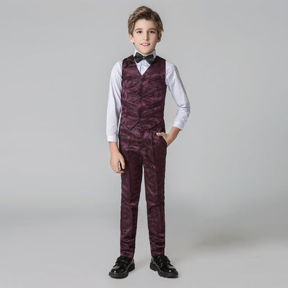 ly1206 Unique Design Slim Fit Modern 5 Piece Boys Suits