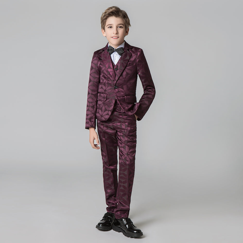 ly1206 Unique Design Slim Fit Modern 5 Piece Boys Suits