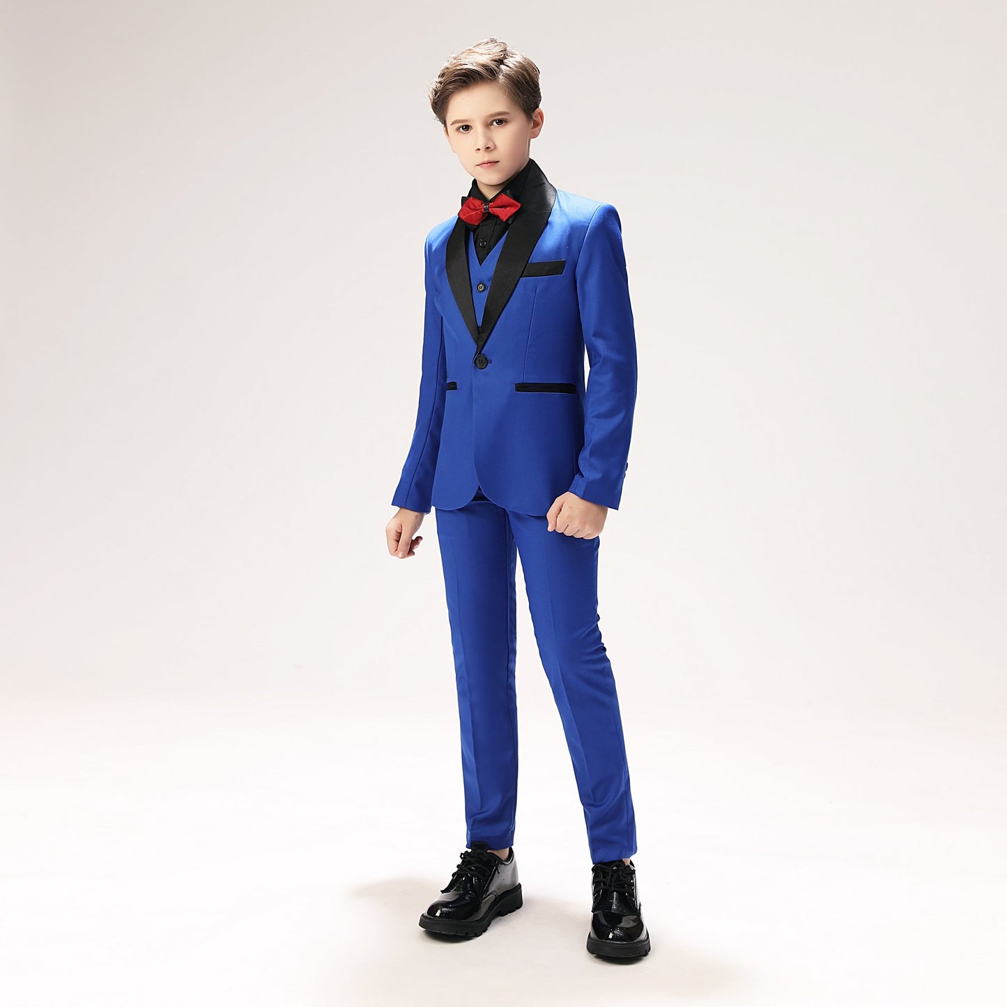 ly1678 Royal Blue Toddler Tuxedo 5 Pieces Boys Wedding Suits