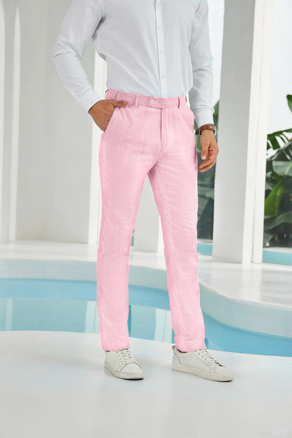 ly1112 Seersucker Striped Men's Summer Pants