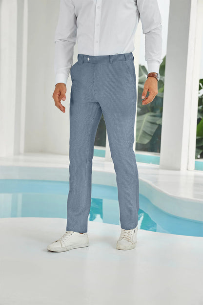 ly1112 Seersucker Striped Men's Summer Pants