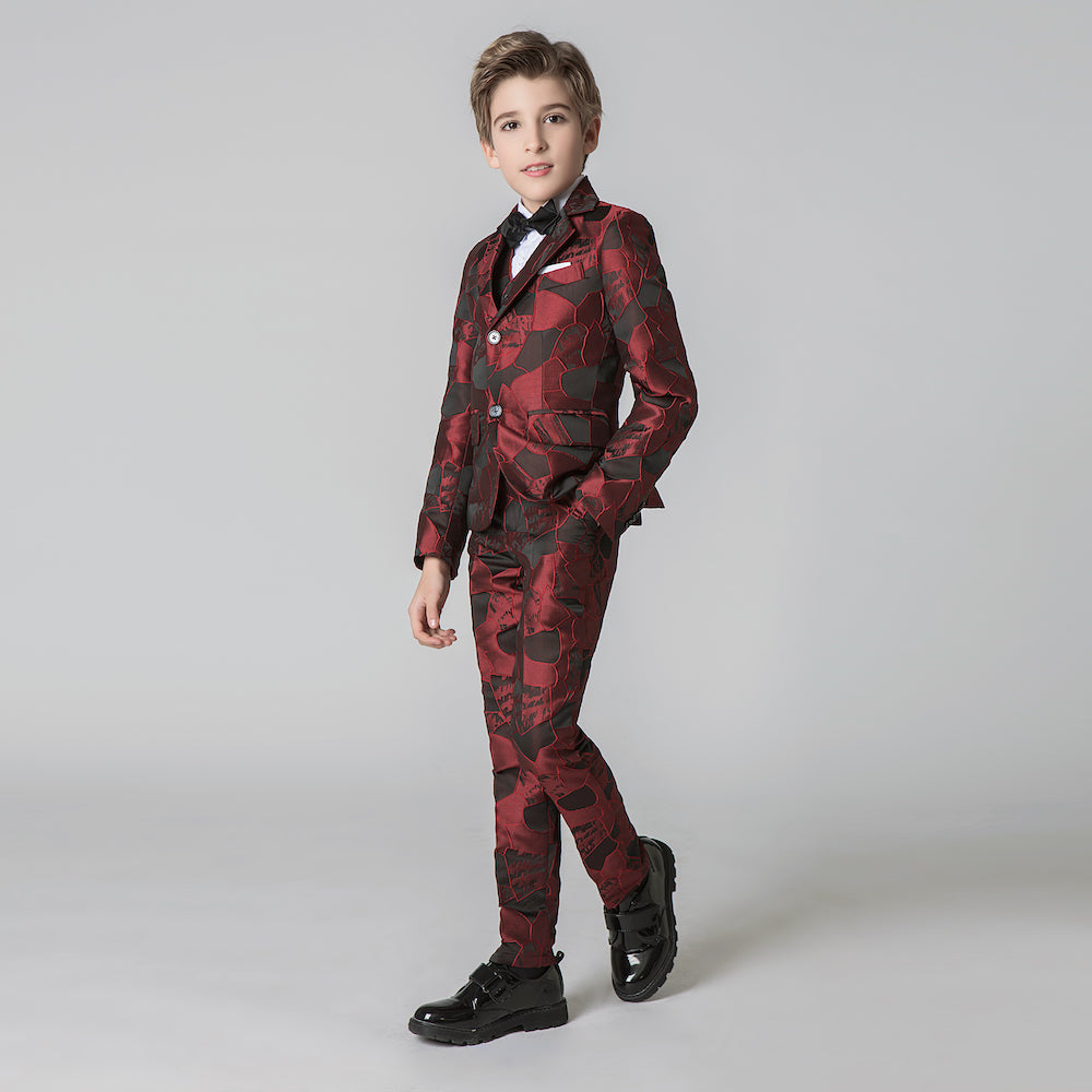 ly1204 Unique Design Slim Fit Modern 5 Piece Boys Suits