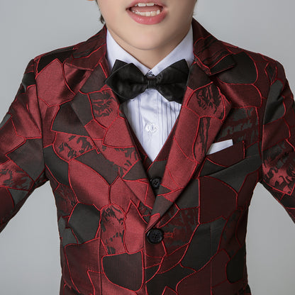 ly1204 Unique Design Slim Fit Modern 5 Piece Boys Suits