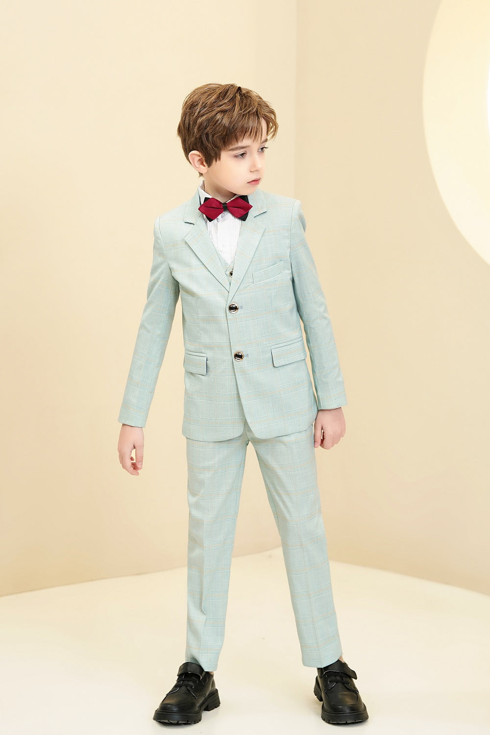 ly1298 Formal 5 Piece Boys Suits（MORE COLORS+)