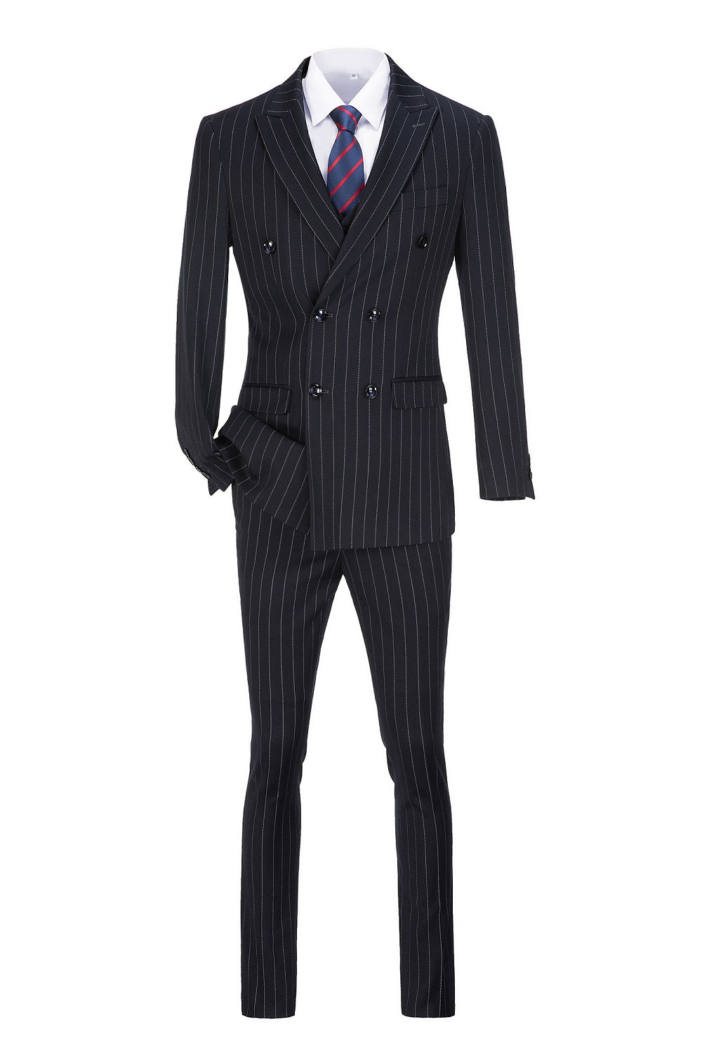 ly1334 Navy Stripe Men's 3 Piece Set