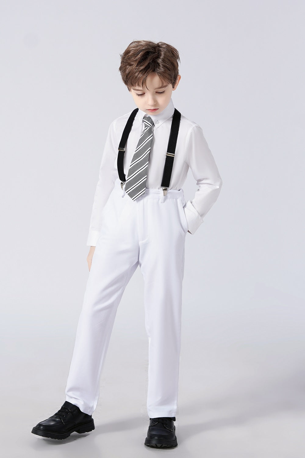 ly1689 White Tuxedo 5 Piece Boys Suits