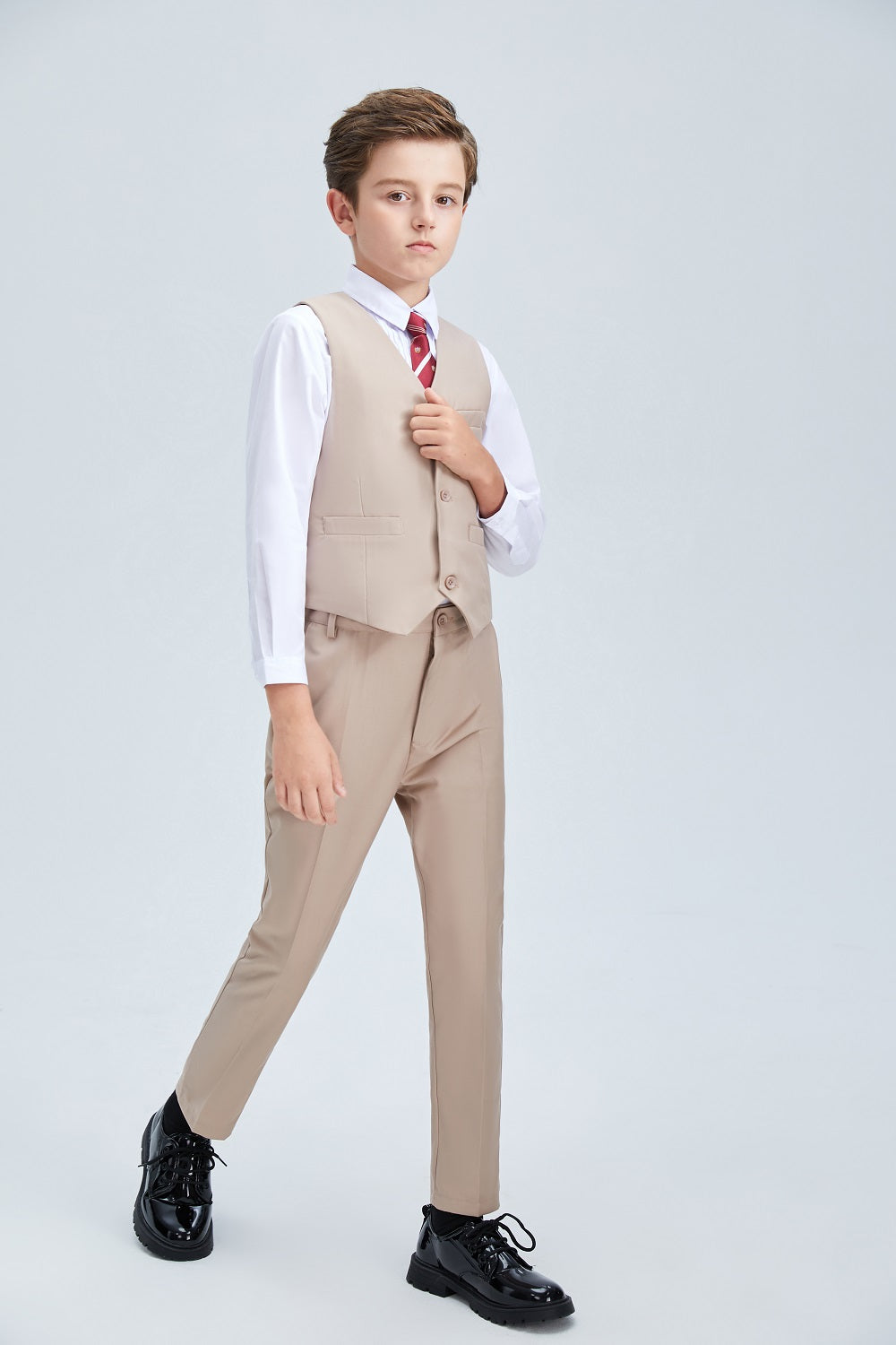 ly1680 Champagne Kid Formal Classic Suits Set 5 Piece Boys Suits