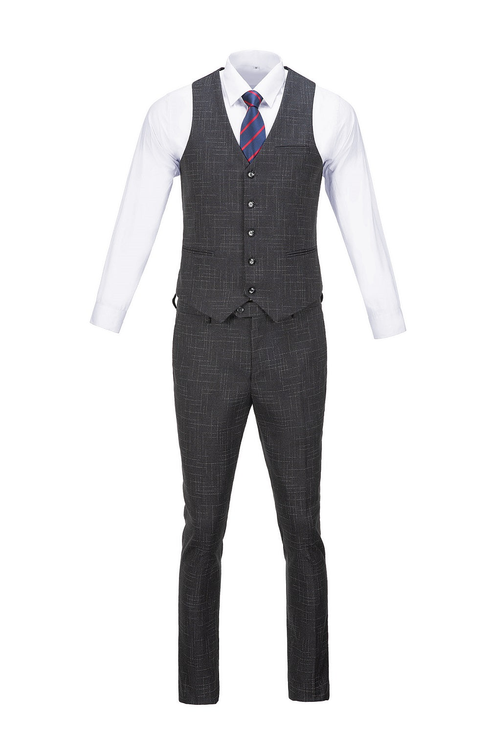 ly1302 Plaid Men's 3 Piece Slim Fit Suit Set (MORE COLORS+)