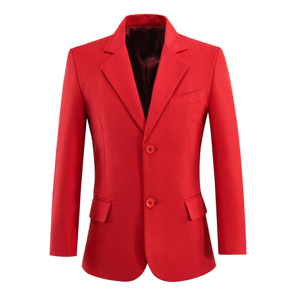 ly1773 Red Boys Formal Blazer, Elegant School Jacket