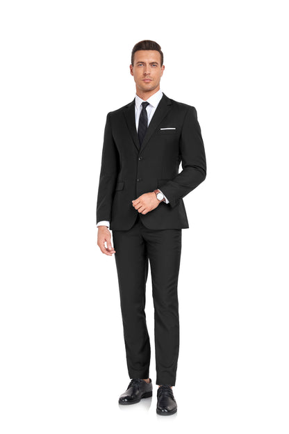 ly1197 Black Two Button 2 Pieces Men's Suits Jacket+Pants