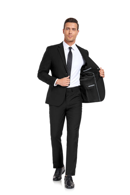 ly1197 Black Two Button 2 Pieces Men's Suits Jacket+Pants