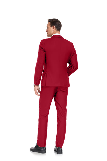 ly1198 Red Two Button 2 Pieces Men's Suits Jacket+Pants