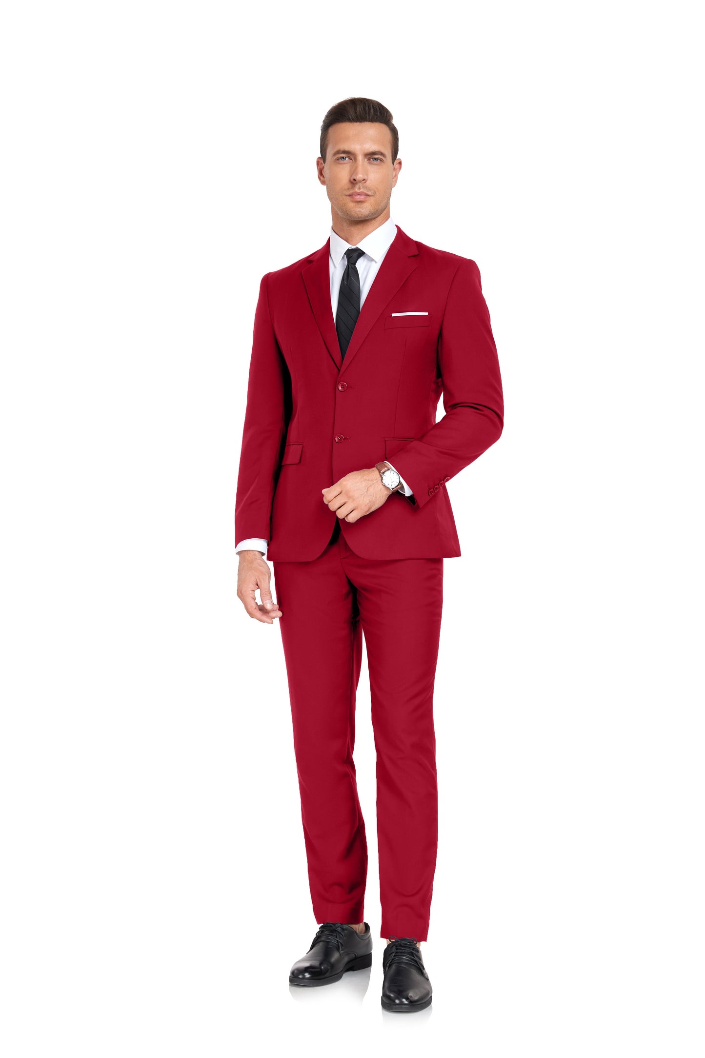 ly1198 Red Two Button 2 Pieces Men's Suits Jacket+Pants