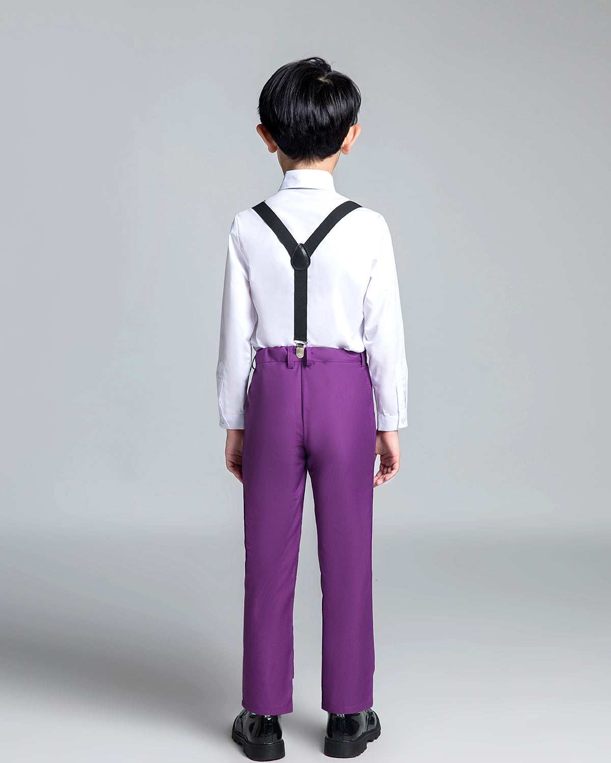 ly1681 Purple Kid Boys Classic 5 Piece Boys Suits