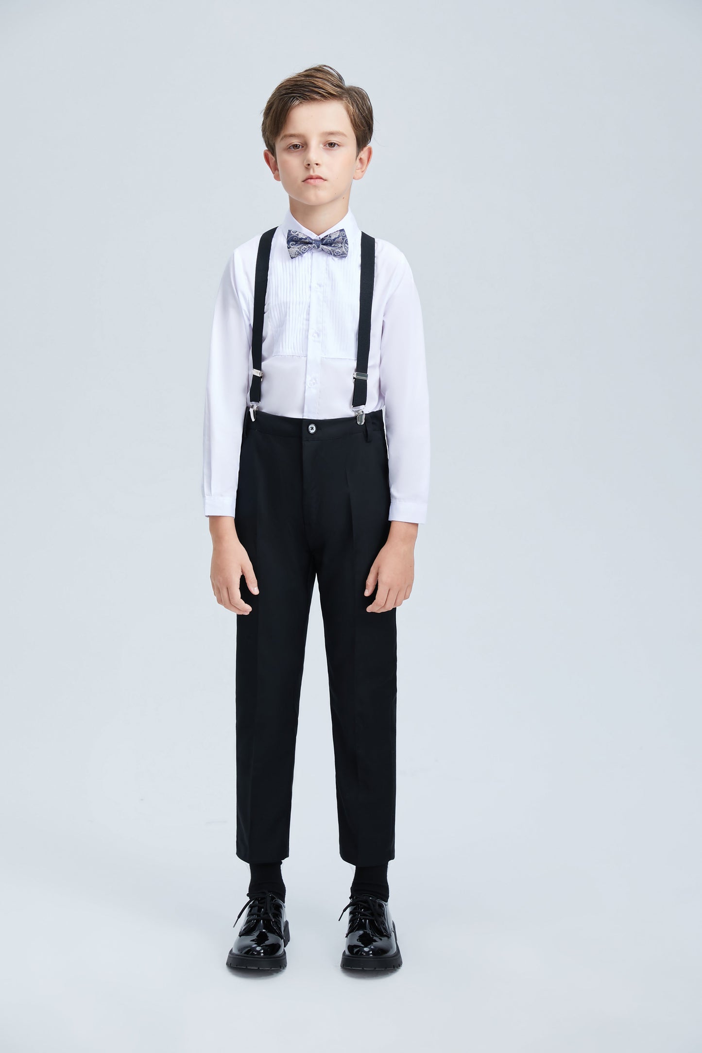 ly1252 Black Formal Tuxedo 5 Piece Boys Suits