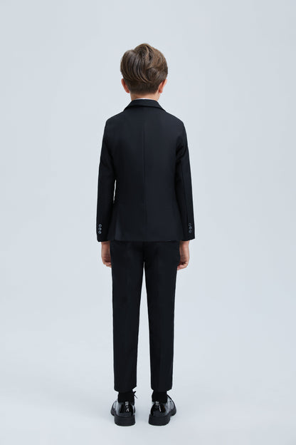 ly1252 Black Formal Tuxedo 5 Piece Boys Suits