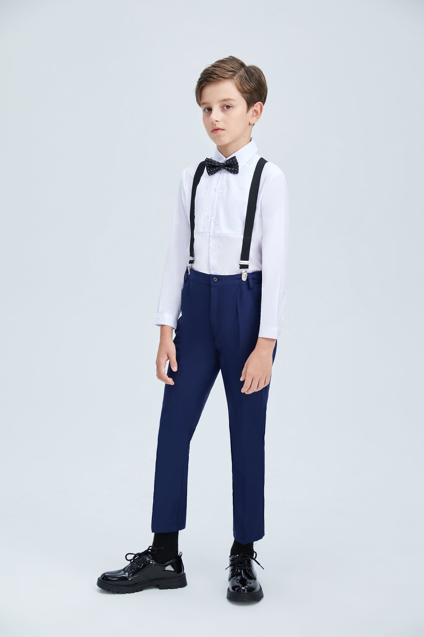 ly1254 Navy Kid Formal Classic 5 Piece Boys Suits