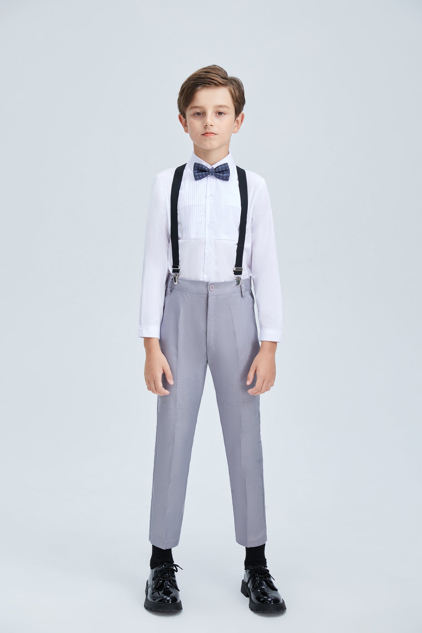 ly1253 Light Grey Formal Classic Suits Set 5 Piece Boys Suits