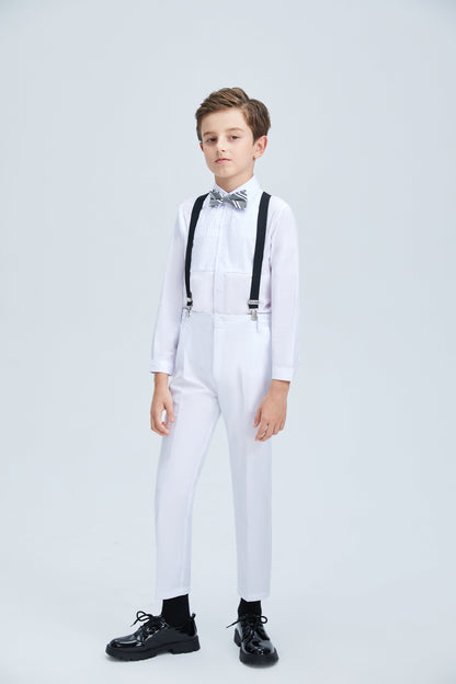 ly1256 White Tuxedo 5 Piece Boys Suits