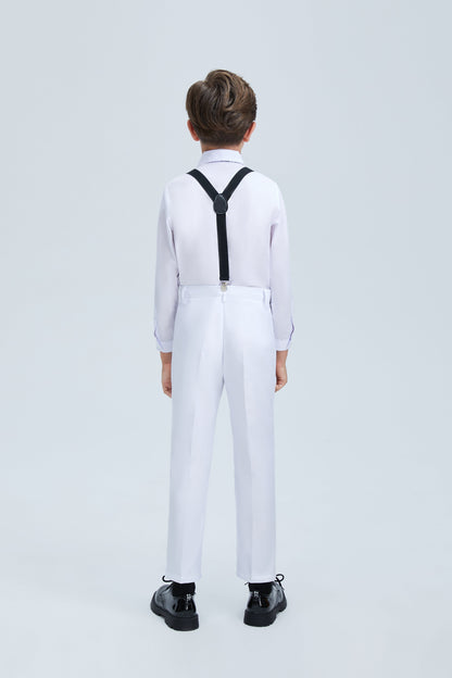 ly1256 White Tuxedo 5 Piece Boys Suits