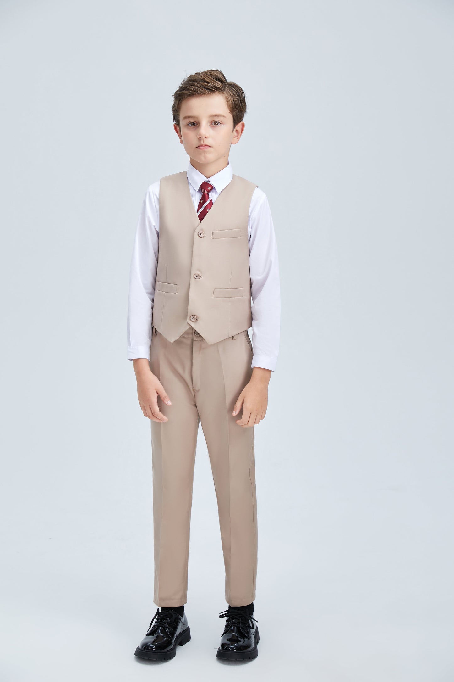 ly1246 Champagne Classic 4 Piece Boys Suits With Vest+Pants+Shirt+Tie