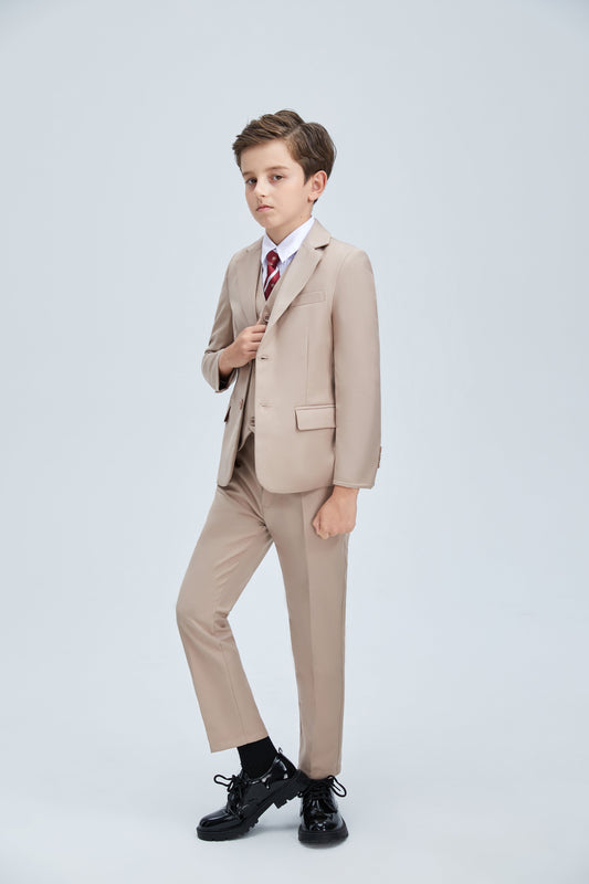 Champagne Kid Formal Classic Suits Set 5 Piece Boys Suits