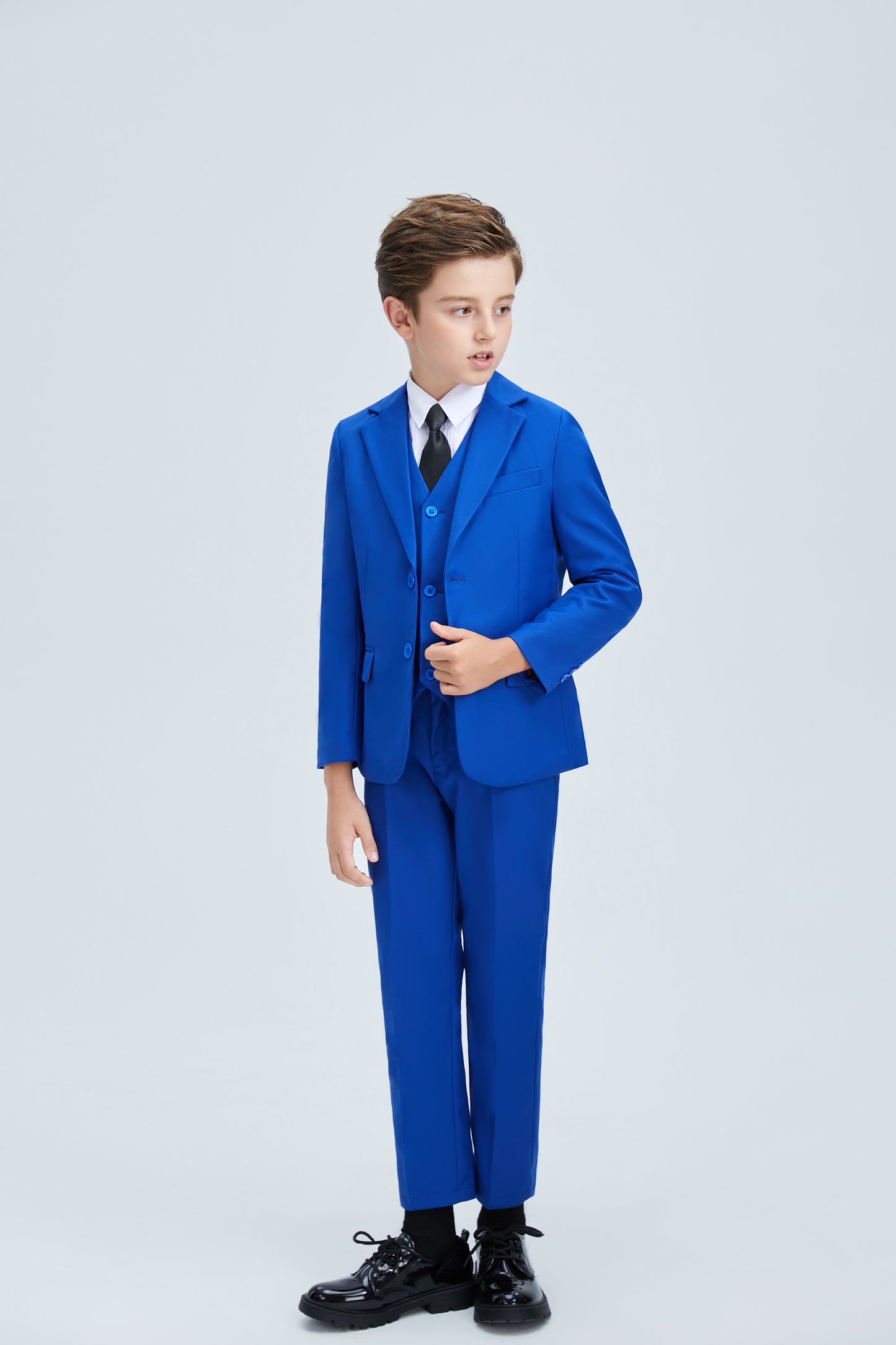 ly1255 Royal Blue Formal Classic 5 Piece Kids Boys Suits