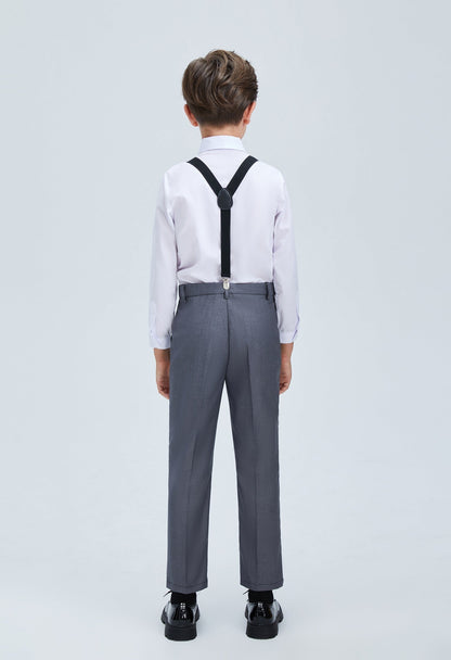 ly1686 Grey Formal Classic 5 Piece Boys Suits