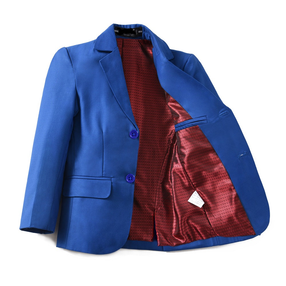 ly1692 Royal Blue Formal Classic 5 Piece Kids Boys Suits