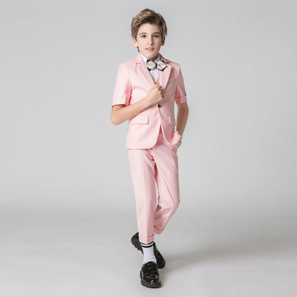 ly1155 Pink Slim Fit Formal Party Wedding 4 Piece Suit