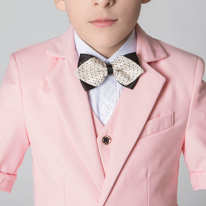 ly1155 Pink Slim Fit Formal Party Wedding 4 Piece Suit