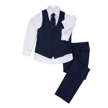 ly1374 Navy Two Button Wedding 3 Pieces Slim Fit Men Suits